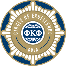 Phi Kappa Phi Circle of Excellence Gold Badge